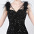 In Stock:Ship in 48 Hours Black Sequins Straps Split Party Dress