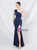 In Stock:Ship in 48 Hours One Shoulder Beading Split Prom Dress