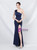 In Stock:Ship in 48 Hours One Shoulder Beading Split Prom Dress