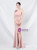 In Stock:Ship in 48 Hours Pink One Shoulder Beading Split Prom Dress