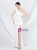In Stock:Ship in 48 Hours White One Shoulder Beading Split Prom Dress