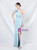 In Stock:Ship in 48 Hours Blue One Shoulder Beading Prom Dress