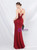 In Stock:Ship in 48 Hours Burgundy Spaghetti Straps Pleats Prom Dress
