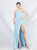 In Stock:Ship in 48 Hours Sky Blue Spaghetti Straps Pleats Prom Dress