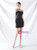 In Stock:Ship in 48 Hours Black Button Feather Short Party Dress