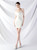 In Stock:Ship in 48 Hours White Button Feather Short Party Dress