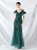 In Stock:Ship in 48 Hours Green Sequins Tulle Straps Party Dress