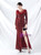 In Stock:Ship in 48 Hours Burgundy Long Sleeve Mermaid Sequins Party Dress