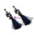 New Arrival Long Tassel Bohemia Statement Rhinestone Maxi Stud Earrings