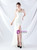 In Stock:Ship in 48 Hours White Mermaid Straps Prom Dress