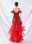 In Stock:Ship in 48 Hours Red Sequins Tulle Feather Party Dress