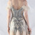In Stock:Ship in 48 Hours Apricot Silver Sequins Tulle Feather Party Dress