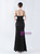 In Stock:Ship in 48 Hours Black Straps Split Beading Party Dress