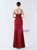 In Stock:Ship in 48 Hours Burgundy Straps Split Beading Party Dress