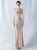  In Stock:Ship in 48 Hours Gold Mermaid Sequins Prom Dress