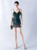 In Stock:Ship in 48 Hours Green Spaghetti Straps Sequins Short Party Dress