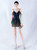 In Stock:Ship in 48 Hours Navy Blue Spaghetti Straps Sequins Short Party Dress