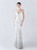 In Stock:Ship in 48 Hours White Mermaid Sequins Straps Beading Party Dress