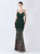 In Stock:Ship in 48 Hours Green Mermaid Sequins Straps Beading Party Dress