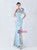 In Stock:Ship in 48 Hours Blue One Shoulder Beading Party Dress