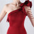 In Stock:Ship in 48 Hours Simple Burgundy One Shoulder Beading Party Dress