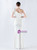 In Stock:Ship in 48 Hours One Shoulder White Beading Split Party Dress