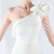 In Stock:Ship in 48 Hours One Shoulder White Beading Split Party Dress