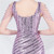 In Stock:Ship in 48 Hours Purple Sequins Straps Beading Slit Party Dress