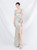 In Stock:Ship in 48 Hours Apricot Sequins Straps Beading Slit Party Dress