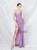 In Stock:Ship in 48 Hours Purple Split Beading Party Dress