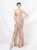 In Stock:Ship in 48 Hours Sexy Gold Straps Sequins Beading Prom Dress