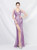 In Stock:Ship in 48 Hours Sexy Purple Straps Sequins Beading Prom Dress
