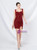 In Stock:Ship in 48 Hours Burgundy Sequins Short Party Dress