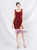 In Stock:Ship in 48 Hours Burgundy Sequins Short Party Dress