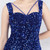 In Stock:Ship in 48 Hours Royal Blue Pleats Sequins Short Party Dress