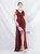 In Stock:Ship in 48 Hours V-neck Sequins Burgundy Beading Party Dress