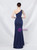 In Stock:Ship in 48 Hours Sexy Navy Blue One Shoulder Beading Party Dress