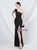  In Stock:Ship in 48 Hours Black One Shoulder Split Party Dress