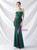 In Stock:Ship in 48 Hours Green Strapless Button Split Party Dress
