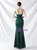 In Stock:Ship in 48 Hours Green Strapless Button Split Party Dress