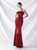In Stock:Ship in 48 Hours Burgundy Strapless Button Split Party Dress