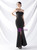 In Stock:Ship in 48 Hours Black Strapless Button Split Party Dress