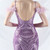 In Stock:Ship in 48 Hours Sexy Purple Sequins Straps Feather Party Dress