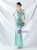 In Stock:Ship in 48 Hours Sexy Mint Green Sequins Straps Feather Party Dress