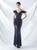 In Stock:Ship in 48 Hours Sexy Navy Blue Sequins Straps Feather Party Dress