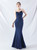 In Stock:Ship in 48 Hours Navy Blue Mermaid Pleats Beading Party Dress