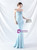 In Stock:Ship in 48 Hours Light Blue Mermaid Pleats Beading Party Dress