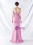 In Stock:Ship in 48 Hours Purple Mermaid Pleats Beading Party Dress