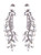 Jewelry Fashion Women Glass Leaf Drop Dangle Earrings