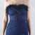 In Stock:Ship in 48 Hours Navy Blue Strapless Split Party Dress